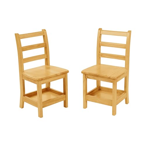 Three Rung Ladderback Chair with Storage (2 Count)