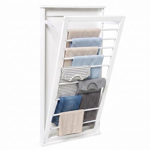 Wall Mount Wooden Clothes Drying Rack