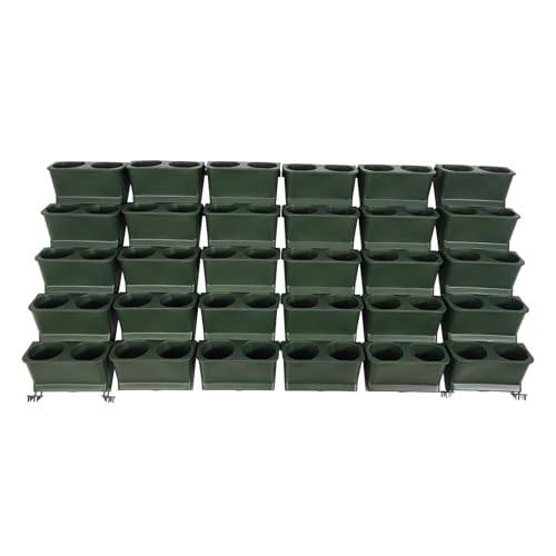 Vertical Planter with 30 Pockets Wall Mounted Planter Living Wall Planter Indoor Outdoor Wall Plant Holder Microgreens Growing Kit Herb Pots