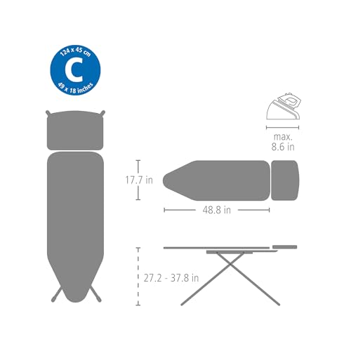 XL Comfort Ironing Board with Solid Steam Generator Rest