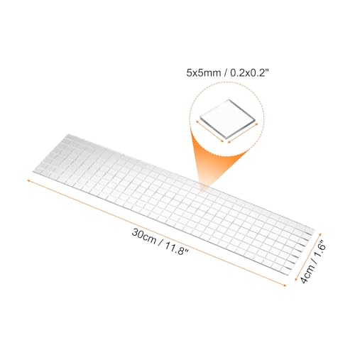 8 Sheet 3840 Pieces Self Adhesive Mirror Mosaic Tiles 5x5mm Small Square Mirror Tiles Sticker Disco Ball Stickers Mini Glass Tiles for DIY Craft Party Home Decoration (3840 Count)