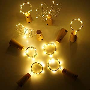 24Pack 20LED Wine Bottle Lights with Cork (24 Count)