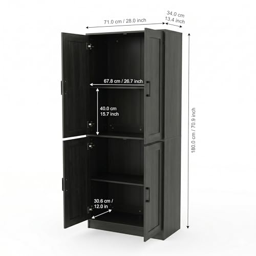 71" Tall Kitchen Pantry Cabinet
