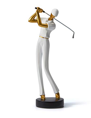 Golfer Figurine Statue Golf Sculpture Modern Home Decor 9.4 Inch
