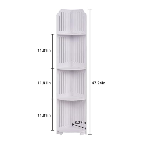 4 Tier Bathroom Shelves for Narrow Space