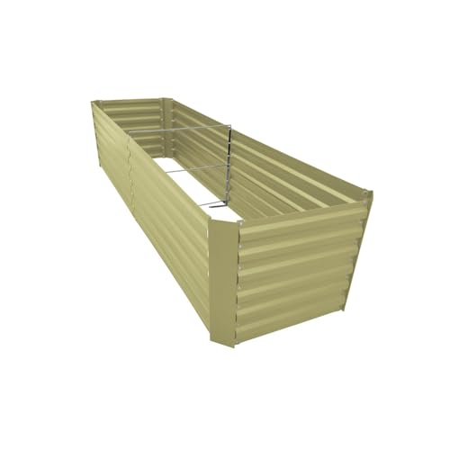 6x2x2FT Beige Metal Raised Garden Bed Kit