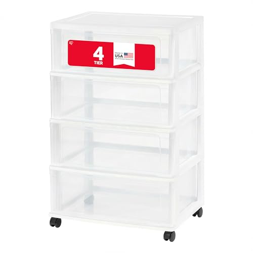 Plastic Drawer Storage Organizer Rolling Cart