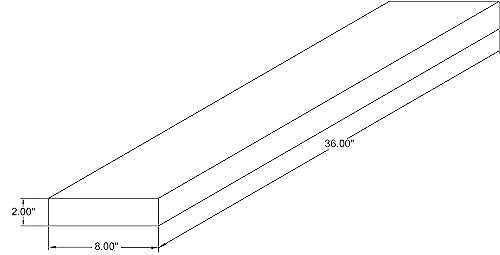 x2 36 Inch Wooden Floating Shelves for Wall