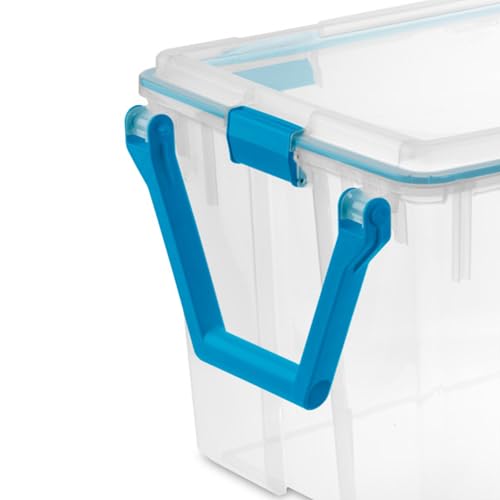 120 QT. Plastic Storage Container with Gasket Latch LID in Clear (4 Count)