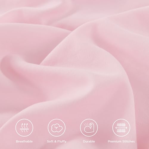 Pink Ruffle Oversized King Comforter Set