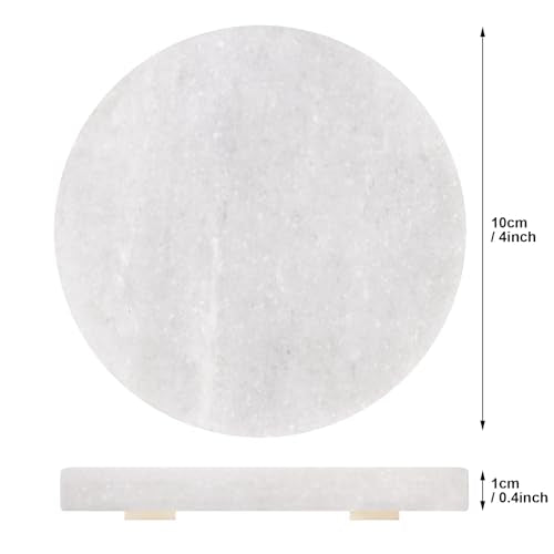 White Marble Coasters with Bling Particles (6 Count)