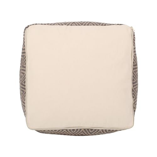 Boho Handmade Fabric Cube Pouf Ottoman Foot Stool