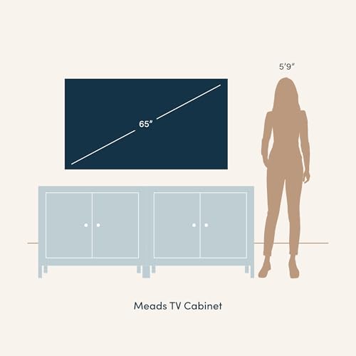 Meads Mid Century Modern Cabinet or TV Stand with Doors (2 Count)