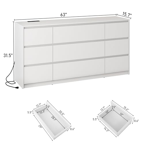 White Malm Dresser for Bedroom