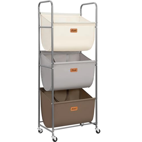 120 Liters Vertical Rolling Laundry Hamper