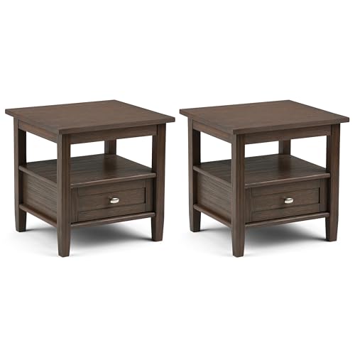 Warm Shaker 24" Bedside Nightstands in Black