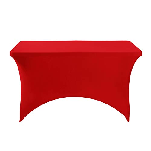 Spandex Table Cover for 4FT or 6ft or 8ft Table Universal Fitted Stretch Tablecloth for Party
