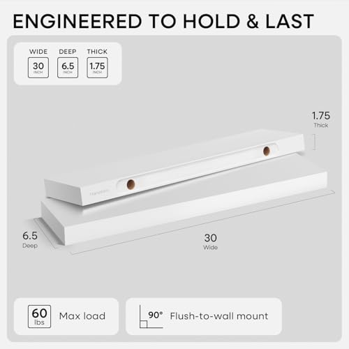 30 Inch Floating Shelves (2 Count)