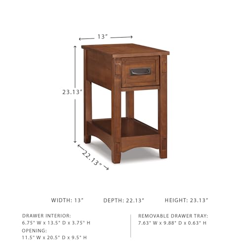 Breegin Narrow Sofa Side End Table