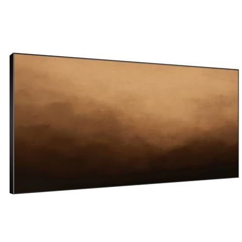 36"x72" Extra Large Framed Wall Art Warm Earth Tones Abstract Landscape Illustration for Home Living Room Bedroom Decor