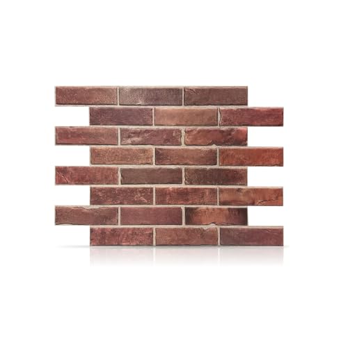 3D Faux Red Brick Wall Panels (58.33 Sq Ft)