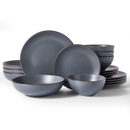 Venus Stoneware Dinnerware Sets with Pasta Bowls (16 Count)