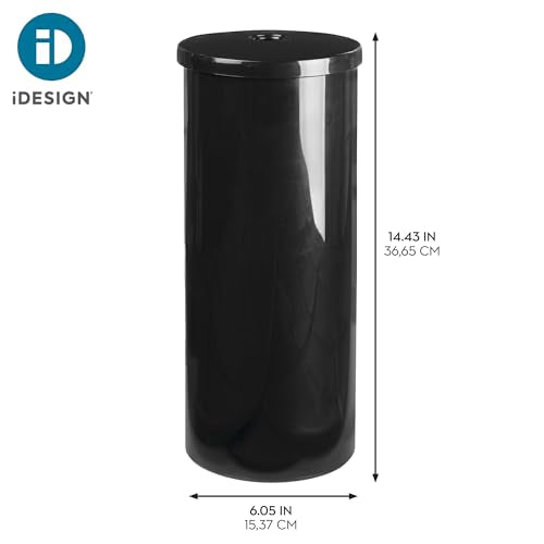Freestanding Toilet Paper Canister with Lid (3 Count)