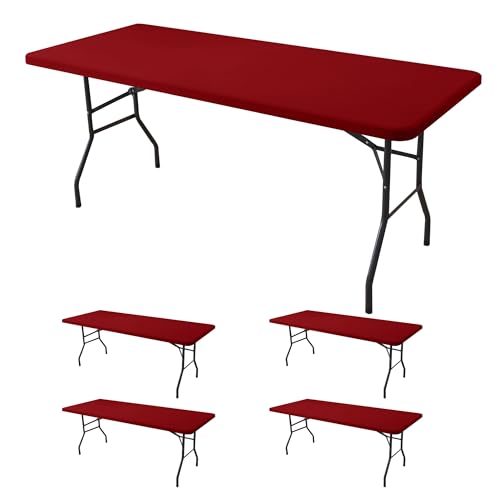 Fitted Tablecloth for 8 Foot Rectangle Tables (4 Count)