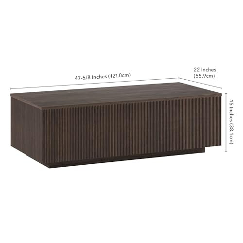 48" Modern Fluted Coffee Table