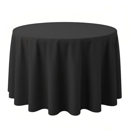 70 Inch Black Tablecloths for Round Tables
