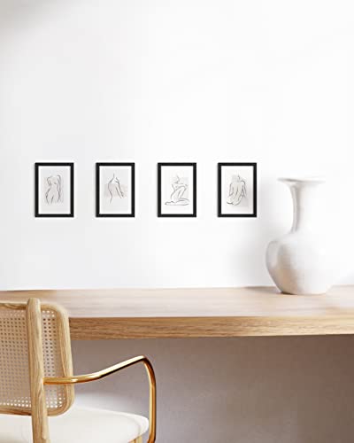 4x6 Black Oak Wood Photo Frame Set of 15