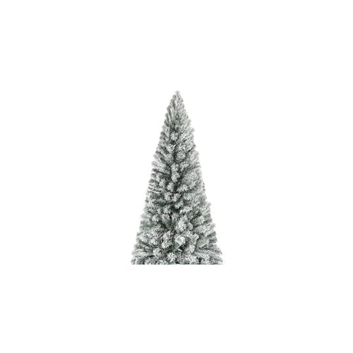 Salzburg 7.5ft Frosted Prelit Slim Artificial Christmas Tree with 1102 Branch Tips