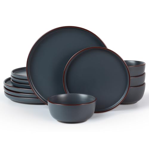 Mercury 12 Piece Stoneware Dinnerware Set (12 Count)