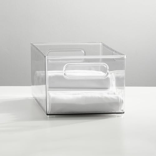 Deep Plastic Storage Organizer Container Bin (4 Count)