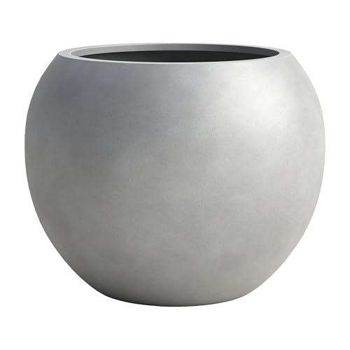 Premium Mt Sherman Fiberstone Sphere Planter for Indoor Outdoor Use