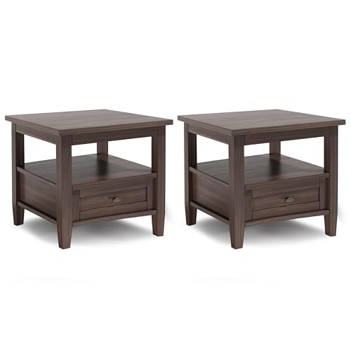 Warm Shaker 20" End Tables in Warm Walnut Brown