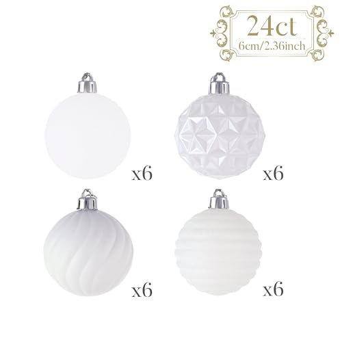 24ct Christmas Ornaments Tree Decorations Set 2.36 Inch (24 Count)