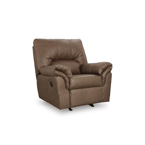 Faux Leather Manual Rocker Recliner