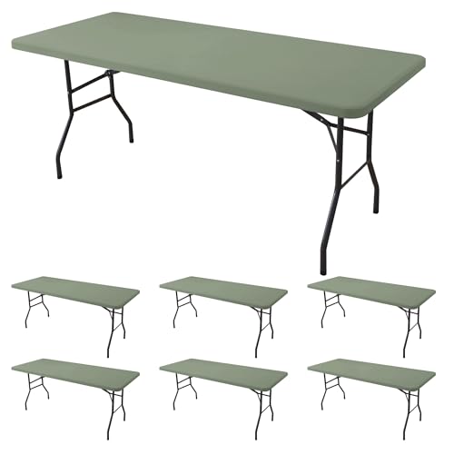 Fitted Tablecloth for 6 Foot Rectangle Tables (6 Count)