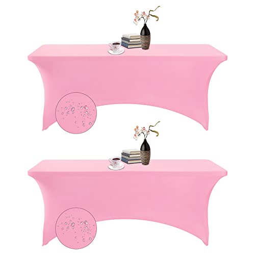2Pack Spandex Waterproof Table Covers 6ft (2 Count)