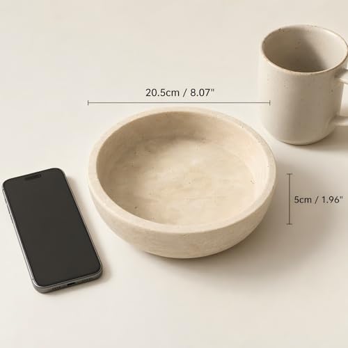 Natural Travertine Decorative Bowl 8"
