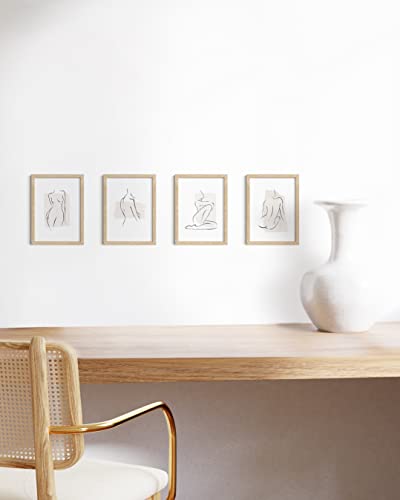 Beige Oak Wood 5x7 Picture Frame (4 Count)
