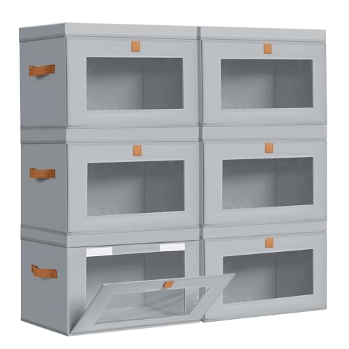 Storage Bins with Lids (6 Count)