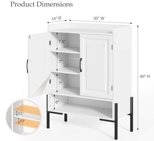 Farmhouse Shoe Cabinet with Doors