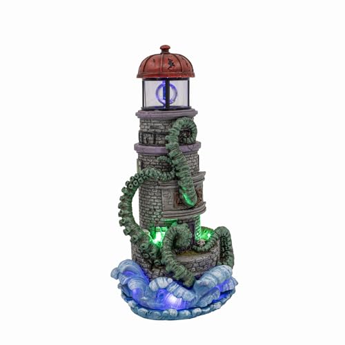 Lighthouse Attack Kraken Theme Spooky Halloween Village Multi