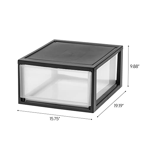 2 Pack 30 Qt. Stacking Drawer Organizer with Sliding Drawer (2 Count)