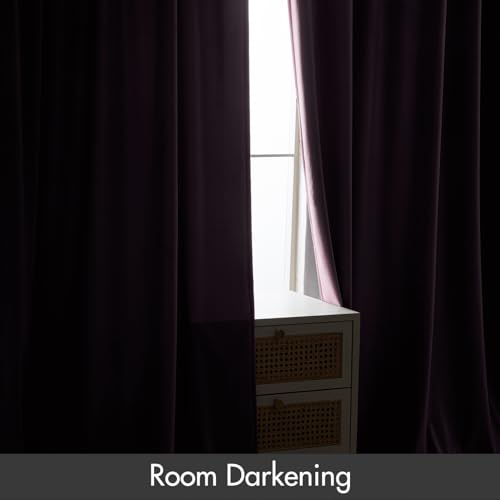 Lavender Blackout Velvet Curtains Drapes 84 Inch Long 52"x84" (2 Count)