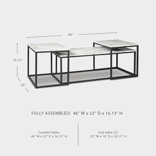 Donnesta 3 Piece Nesting Coffee Table Set