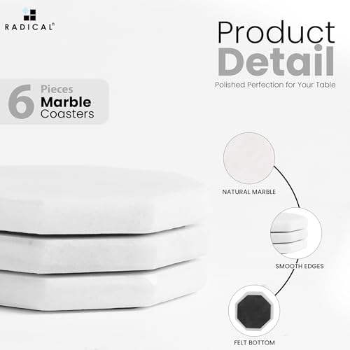 Star Marble Coasters Set of 6