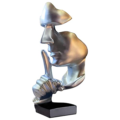 Abstract Statues Silence is Gold Decorative Objects